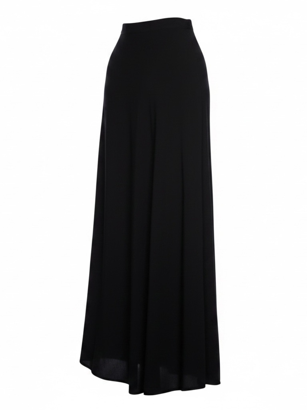 Widow Black Maxi Skirt with Buckle and Lace-Up Detail - Picture 2 of 2